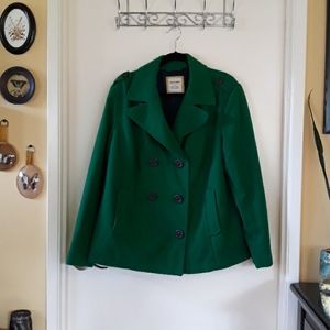 Old Navy XXL green peacoat